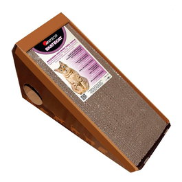 Nayeco Skatecat Rascador pour chats en carton avec herbe à chat 36x24x37 cm