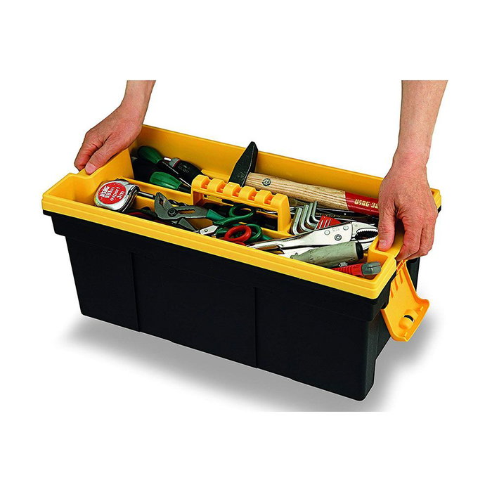 Terry Boîte à outils tool chest 18 noir et jaune 44,5 x 26,5 x 25 cm polypropylène