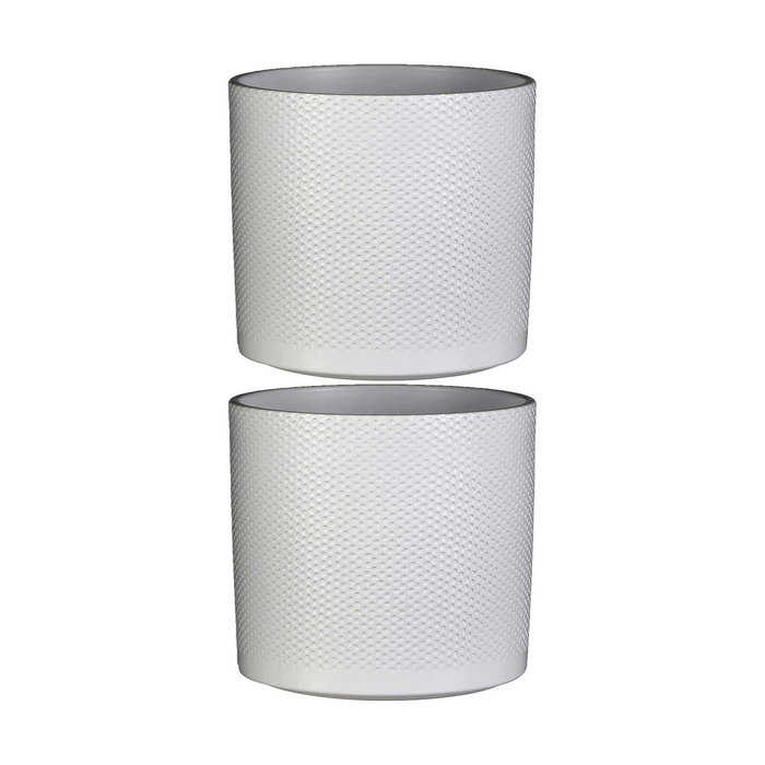 Cache-pot Mica Decorations Céramique Blanc