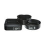 Ensemble de moules avec base amovible Secret de Gourmet Noir Aluminium 3 Pièces