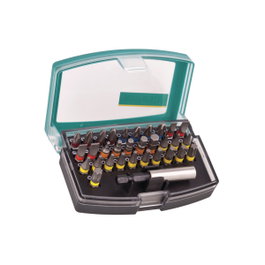 Wolfcraft Jeu de 32 pièces avec porte-embout magnétique