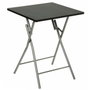 Hespéride Table Pliable Carrée Noir Rouge Noir/Gris