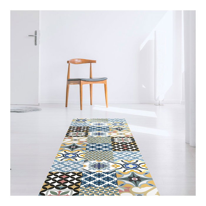 Tapis en vinyle Stor Planet Hydraulique Bleu 100 % PVC (60 x 200 cm)