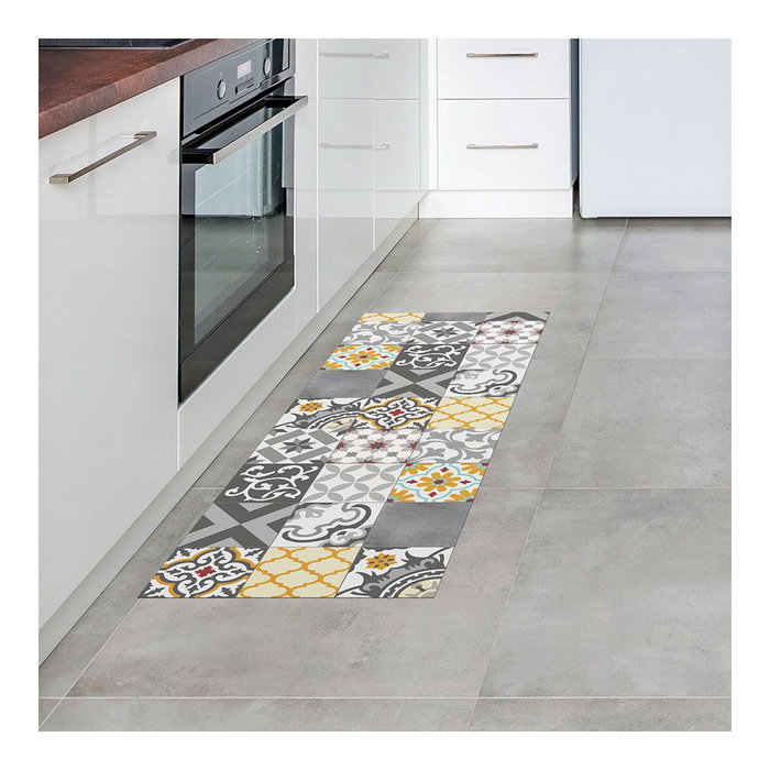 Tapis en vinyle Stor Planet Croma Patch Gris 100 % PVC (50 x 140 cm)