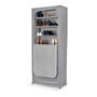 Jobgar Armoire à chaussures double avec housse grise 160 x 68 x 30 cm