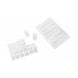 Inofix Mini crochets suspendus adhésifs transparents (Pack de 12)