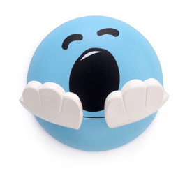 Inofix Crochet adhésif double design enfant visage bleu PVC résiste jusqu'à 2 kg 65x45 mm