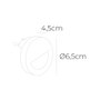 Edm Pilote de nuit LED rond avec visière 0.5W 5lm 4000K blanc neutre