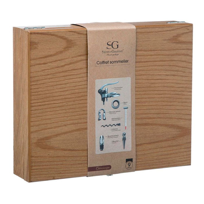 Set d'Accessoires pour Vin 5five Simply Smart Sommelier Bois