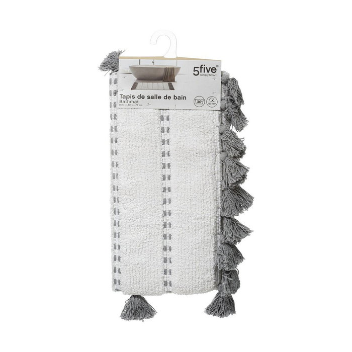 Tapis de bain 5five Simply Smart Gris Coton 50 x 75 cm Tapis de bain 5five Simply Smart Gris Coton 50 x 75 cm