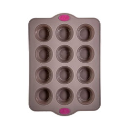 5Five Moule pour 12 muffins en silicone gris