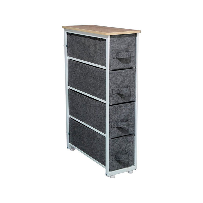 5Five Commode à tiroirs étroite gris foncé 73,5 x 48 x 20 cm 5Five Commode à tiroirs étroite gris foncé 73,5 x 48 x 20 cm