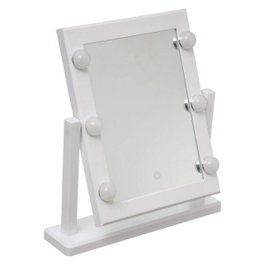 5Five Miroir de table LED Hollywood blanc 37 x 9 x 40,5 cm