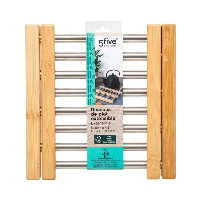 Dessous de plat Secret de Gourmet Naturel Acier inoxydable 35,2 x 22,2 x 2 cm Extensible Dessous de plat Secret de Gourmet Naturel Acier inoxydable 35,2 x 22,2 x 2 cm Extensible