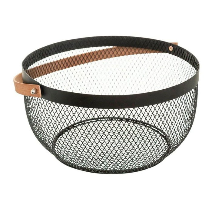 5Five Panier en maille rétro Noir Kitchen Ø 29 cm