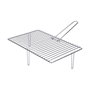 Sauvic Grille pour cheminée 46,6 x 28 cm avec 3 pieds