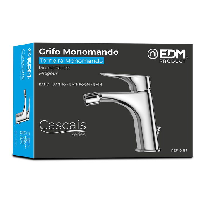 Edm Cascais Mitigeur monocommande bidet chromé laiton et zinc