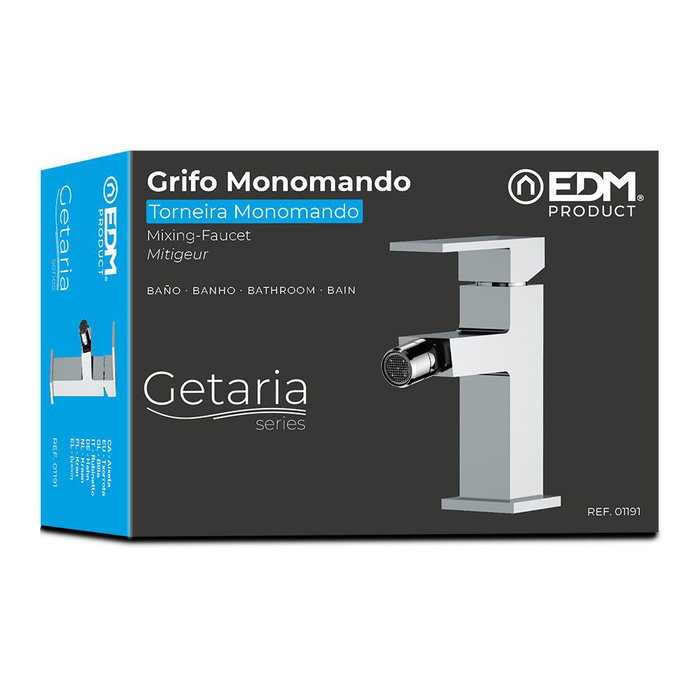 Edm Robinet monocommande de bidet série Getaria chromé 5 x 13,3 x 15,7 cm