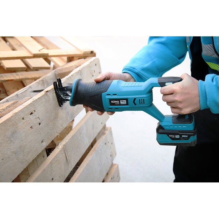 Koma Tools 20V-SS Scie sabre 20V sans batterie ni chargeur bleu/noir 8,5 x 44 x 15,5 cm