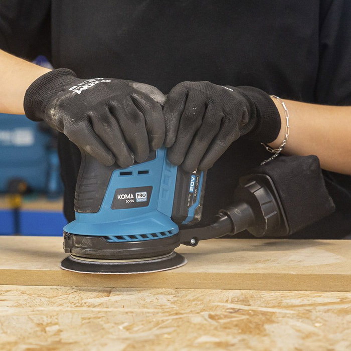 Koma Tools Pro Series Lijadora Excéntrica Brushless 20V sans Batterie ni Chargeur, Ø125mm, 3 Vitesses, Modèle 20v-le Koma Tools Pro Series Lijadora Excéntrica Brushless 20V sans Batterie ni Chargeur, Ø125mm, 3 Vitesses, Modèle 20v-le