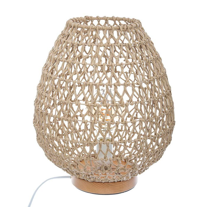 Lampe de bureau Atmosphera Tressé Sable 40 W Ø 35,5 x 30 cm Lampe de bureau Atmosphera Tressé Sable 40 W Ø 35,5 x 30 cm