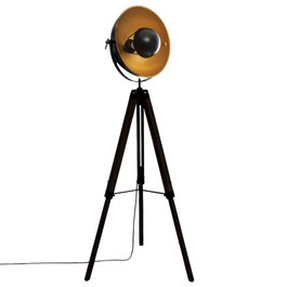 Atmosphera Lampe trépied Loft Lahti noire E27 156,5 x 65 x 57 cm métal et bois