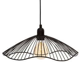 Atmosphera Suspension métallique collection Château E27 noir Ø 34 x 15,5 cm, câble 80 cm