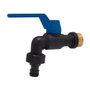 Aqua Control Robinet antigel 1/2" pour jardin, laiton et nylon, noir/bleu