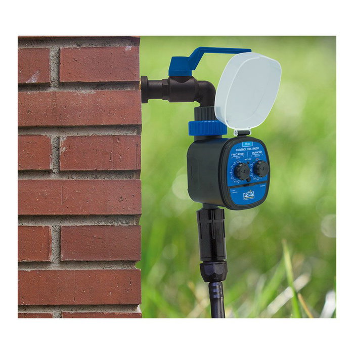 Aqua Control Robinet antigel 1/2" pour jardin, laiton et nylon, noir/bleu Aqua Control Robinet antigel 1/2" pour jardin, laiton et nylon, noir/bleu