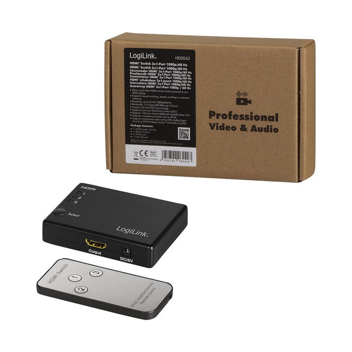 Commutateur HDMI LogiLink Commutateur HDMI LogiLink