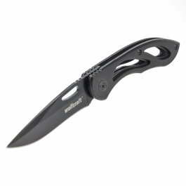 Wolfcraft Couteau de loisirs avec lame lisse de 70 mm