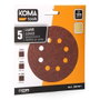 Koma Tools Jeu de 5 disques abrasifs pour ponceuse excentrique 08780, Ø 125 mm