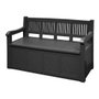 Banc de coffre Salzburg Gris foncé 130 x 60 x 85 cm