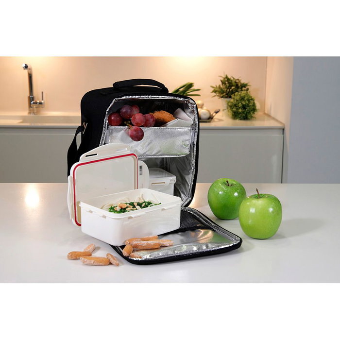 Fagor Tappy Max Sac isotherme repas noir semi-rigide 20x14.5x26 cm + 2 boîtes hermétiques Fagor Tappy Max Sac isotherme repas noir semi-rigide 20x14.5x26 cm + 2 boîtes hermétiques