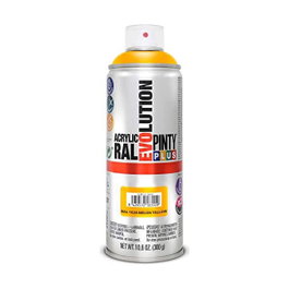 Pinty Plus Evolution Peinture acrylique en spray Jaune melon RAL 1028, 520 cc