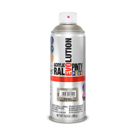 Pinty Plus Evolution Spray de peinture acrylique 520 cc RAL 9006 Aluminium blanc