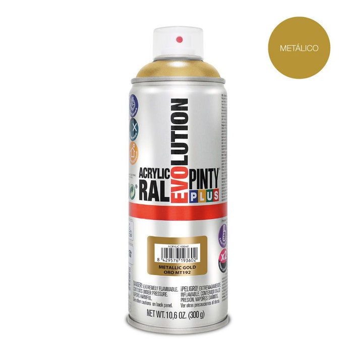 Pintyplus Peinture en spray Evolution MT192 Métallisé Or 400 ml