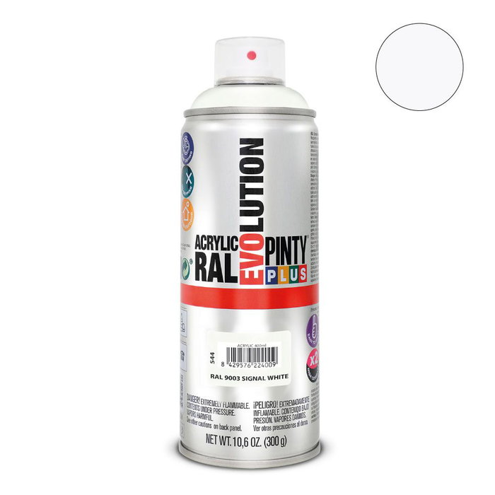Pintyplus Peinture en spray Evolution RAL 9003 Signal White 400 ml