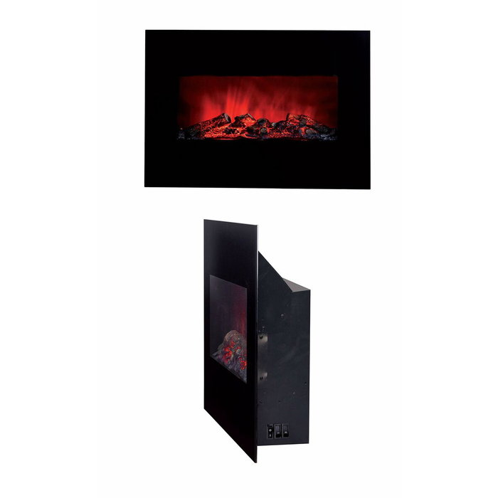 Cheminée murale électrique décorative Classic Fire Memphis Noir 1800 W 66 x 13 x 46 cm Cheminée murale électrique décorative Classic Fire Memphis Noir 1800 W 66 x 13 x 46 cm