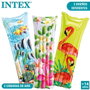 Intex Colchoneta 5 tubos Fashion, tapis de jeu gonflable pour enfants 183 x 69 cm, 3 coloris PVC - Modèles Surtidos