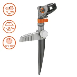 Gardena 8141-20 Arroseur Canon sur Pic Comfort Rotatif - Portée Réglable 12.5 m, Arrosage Grande Surface Jardin XL jusqu'à 490 m², Construction Solide Météo