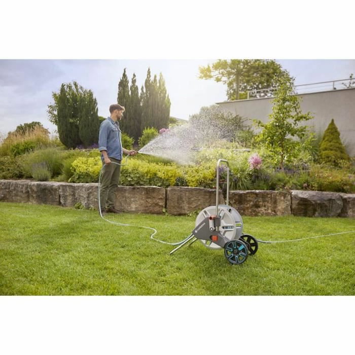 Gardena CleverRoll M Charriot à tuyaux avec tuyau 25m 15mm