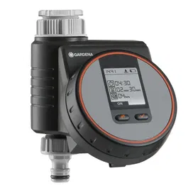 Gardena Programmateur d'arrosage automatique Flex LCD avec sonde, durée de 1 sec à 99 min, fréquence réglable, pression 0.5-12 bar, filetages 26.5 et 33.3 mm