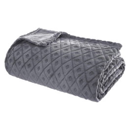 Atmosphera Couverture Winter rhombus Gris 230 x 180 cm
