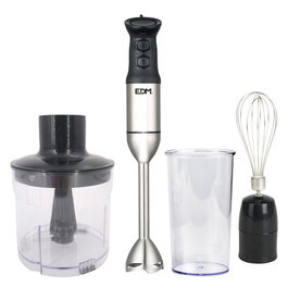Edm Batteur à main 1200 W avec accessoires inox, ergonomique, 2 vitesses + turbo