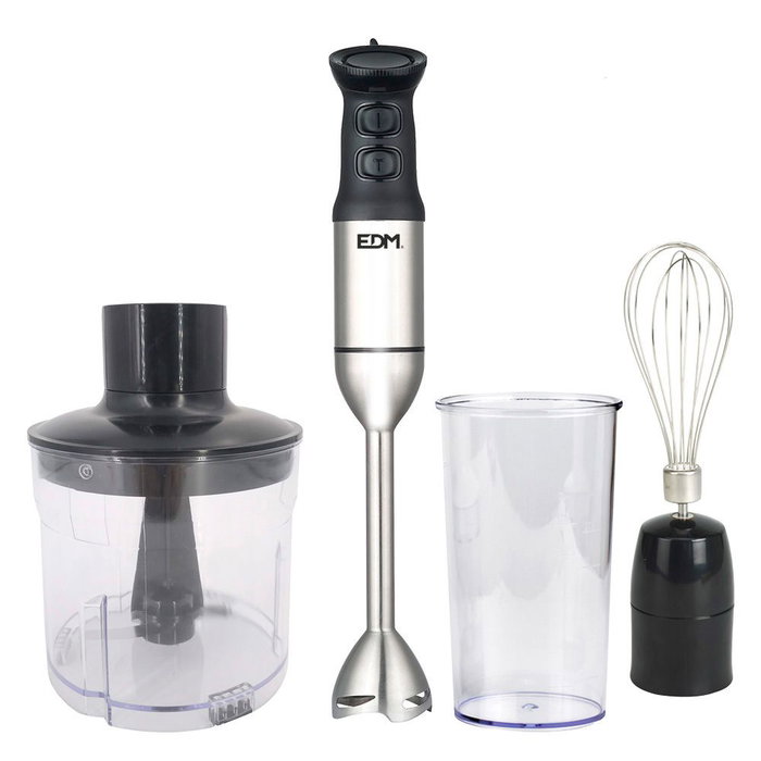 Edm Batteur à main 1200 W avec accessoires inox, ergonomique, 2 vitesses + turbo Edm Batteur à main 1200 W avec accessoires inox, ergonomique, 2 vitesses + turbo