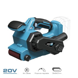 Koma Tools 20V-LB Ponceuse à bande sans fil 20 V sans batterie ni chargeur, 76 x 457 mm, 14 x 27,5 x 17 cm