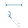 Support de tringle de penderie Stor Planet 2,5 x 1,5 cm Argenté (2 Unités)