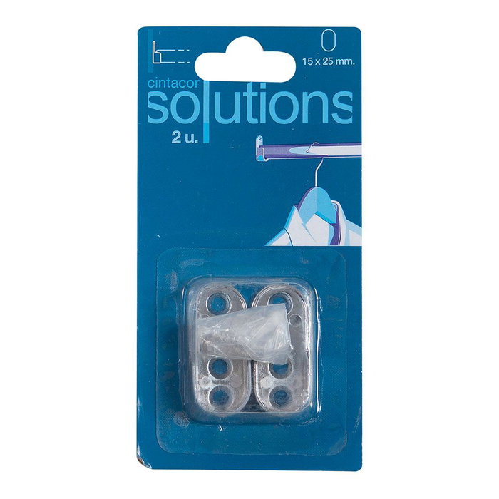 Support de tringle de penderie Stor Planet 2,5 x 1,5 cm Argenté (2 Unités) Support de tringle de penderie Stor Planet 2,5 x 1,5 cm Argenté (2 Unités)