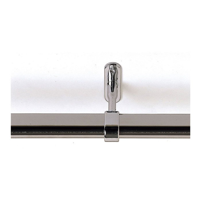 Cintacor - Stor Planet Support de placard central pour barre ovale chromé, 25 x 15 mm